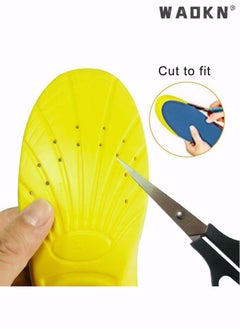 WAOKN Shoe Insoles for Men Women and Kids, Memory Foam Insoles, Comfortable Sports Shoe Inserts for Shock Absorption and Relieve Foot Pain, Plantar Fasciitis Arch Support Insoles  - Image 3