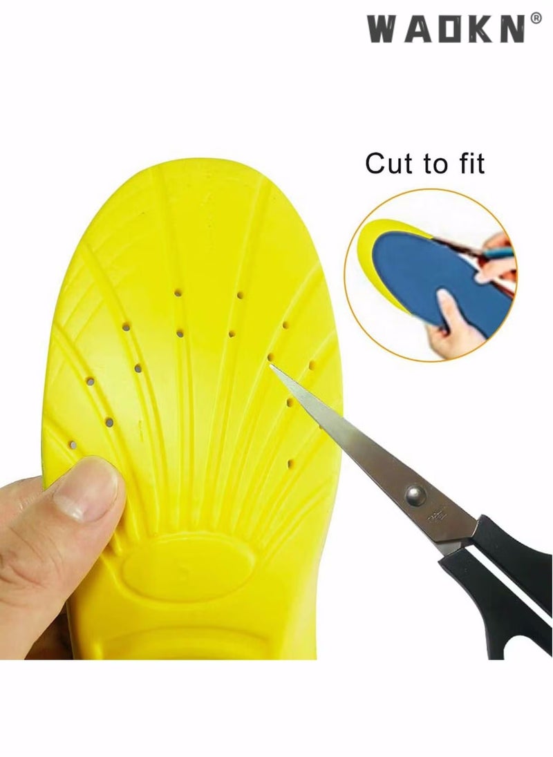 WAOKN Shoe Insoles for Men Women and Kids, Memory Foam Insoles, Comfortable Sports Shoe Inserts for Shock Absorption and Relieve Foot Pain, Plantar Fasciitis Arch Support Insoles  - Image 3