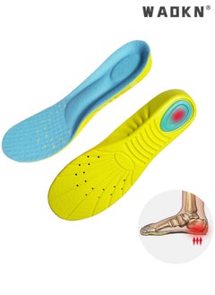 WAOKN Shoe Insoles for Men Women and Kids, Memory Foam Insoles, Comfortable Sports Shoe Inserts for Shock Absorption and Relieve Foot Pain, Plantar Fasciitis Arch Support Insoles  - Image 5