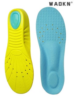 WAOKN Shoe Insoles for Men Women and Kids, Memory Foam Insoles, Comfortable Sports Shoe Inserts for Shock Absorption and Relieve Foot Pain, Plantar Fasciitis Arch Support Insoles  - Image 2