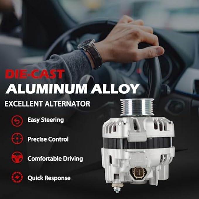 Autodevil 13966 Alternator 90Amp 12V Compatible with RSX CR-V 2002 2003 2004 2005 2006 OE A002TC0691ZE A005TB7591 A005TB7591ZE 102211-2680 - Image 5