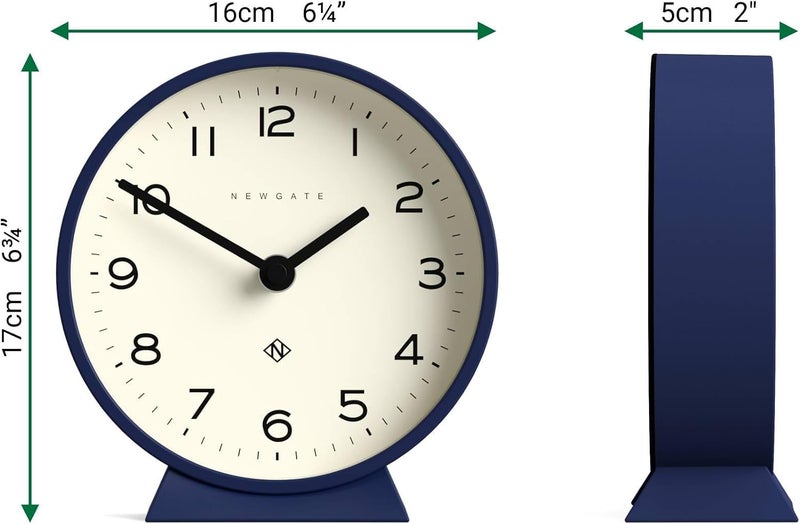 NEWGATE ® M Mantel Echo Desk Clock | Modern Round Design | Navy Blue | Easy to Read Numbers | Contemporary Style for Desk, Table, Shelf or Bedside - Image 4