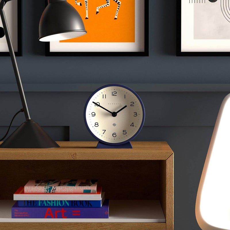 NEWGATE ® M Mantel Echo Desk Clock | Modern Round Design | Navy Blue | Easy to Read Numbers | Contemporary Style for Desk, Table, Shelf or Bedside - Image 3