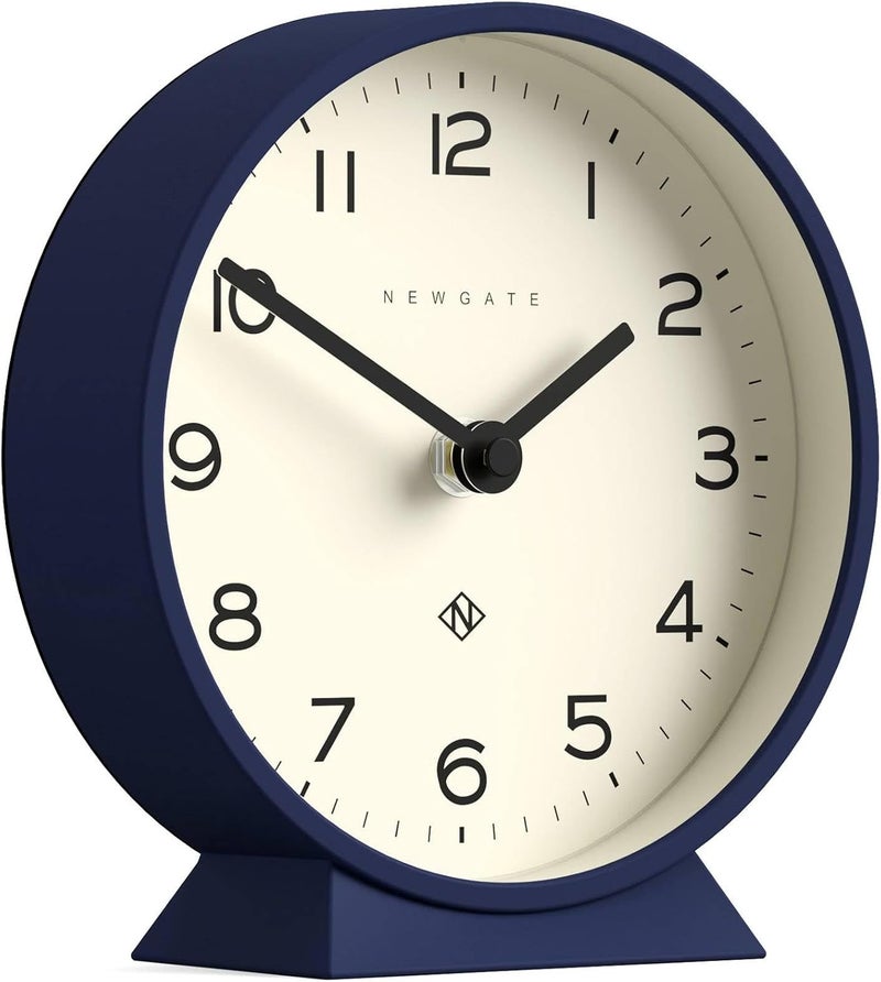 NEWGATE ® M Mantel Echo Desk Clock | Modern Round Design | Navy Blue | Easy to Read Numbers | Contemporary Style for Desk, Table, Shelf or Bedside - Image 2