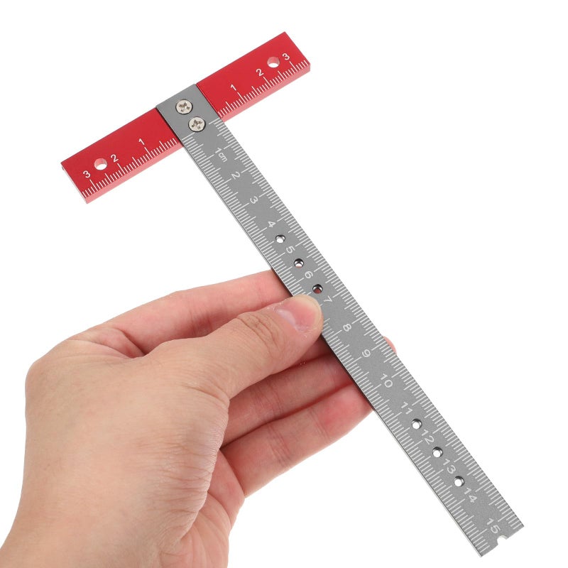 T Shaped Woodworking Square Aluminum Alloy Precision Measuring Ruler For Layout And Marking - Image 4