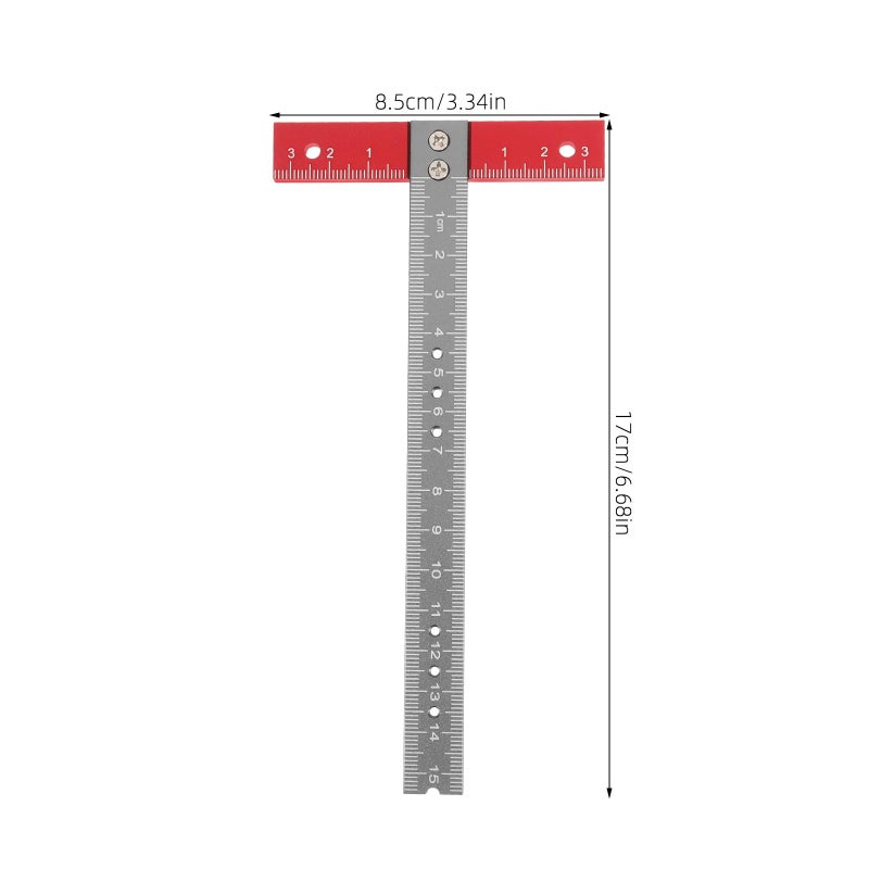 T Shaped Woodworking Square Aluminum Alloy Precision Measuring Ruler For Layout And Marking - Image 3