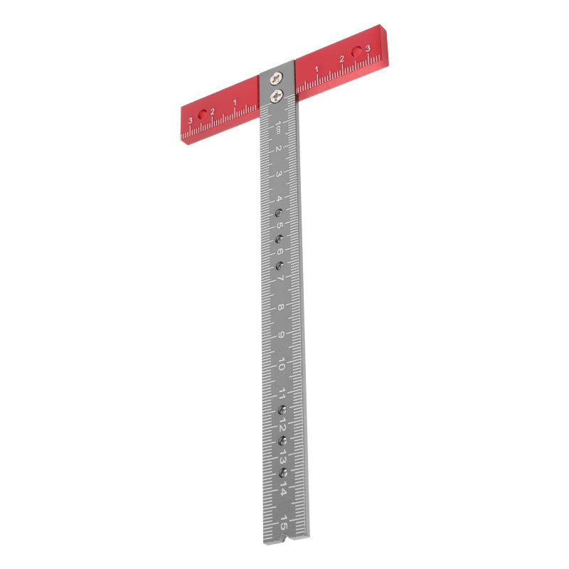T Shaped Woodworking Square Aluminum Alloy Precision Measuring Ruler For Layout And Marking - Image 2