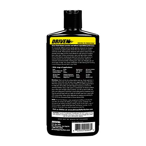 DRIVEN Finish Restorer for All Paint Types, Clear Coat, Fiberglass Gel Coat, Tire Rims & More - Safely Removes Medium to Heavy Oxidation, Water Spots, Light Surface Scratches - for Automobiles, Boats - Image 2