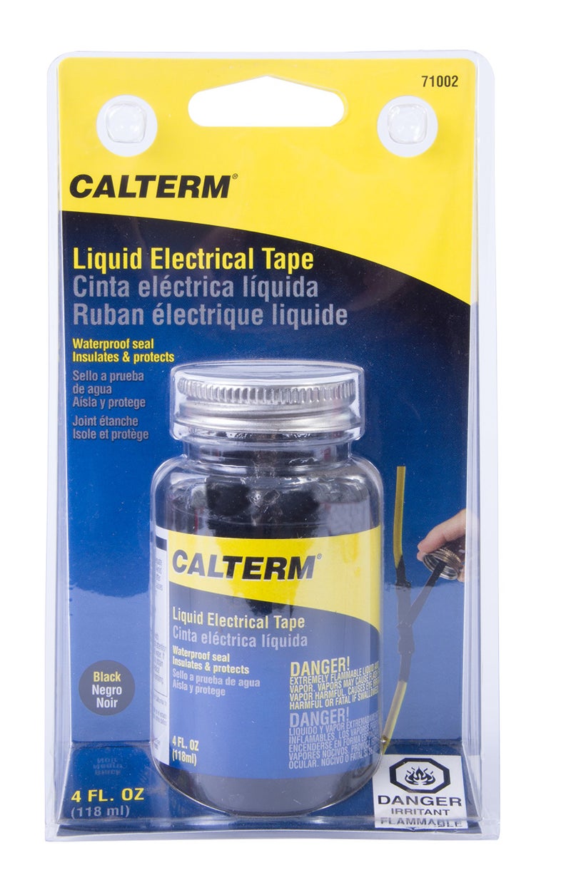 Calterm 71002 Liquid Electrical Tape, Easy-on, Waterproof, Indoor / Outdoor Use, 4 Oz. Jar, Black - Image 2