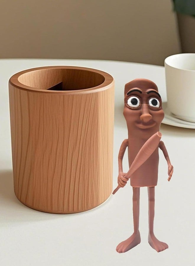 Vihaanta Tung Tung Tung Sahur Toy, Tung Tung Tung Sahur, Funny Interesting Creative 3D Printing Collectible Figurines,Internet Character Design, Office Decoration for Statue for Meme Lovers & Collectors - Image 3