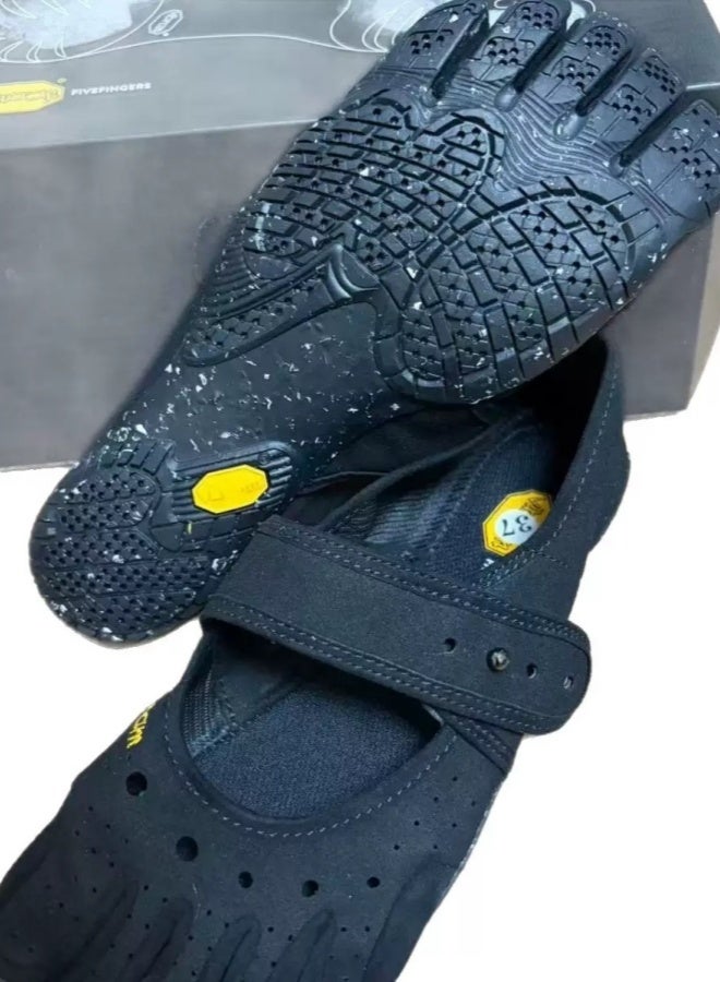 Vibram FiveFingers Mary Jane Shoes Durable Sole Indoor Outdoor Fitness Training /Black - Image 4