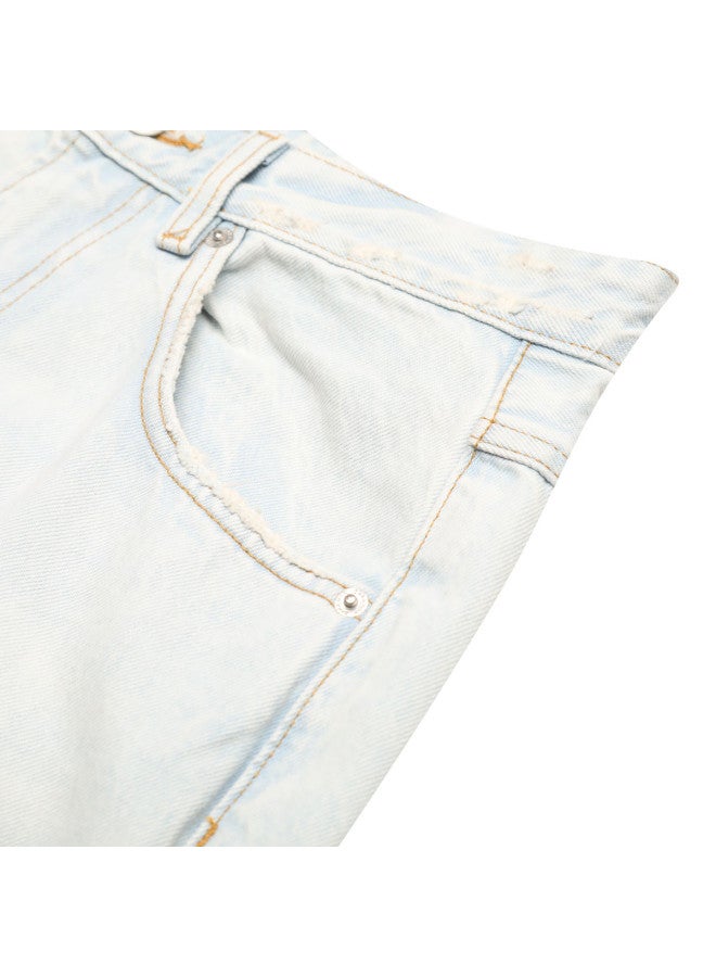 Zara 100% Cotton Men's Retro Washed Wide-leg Straight Casual Pants - Fashionable & Versatile - Image 5