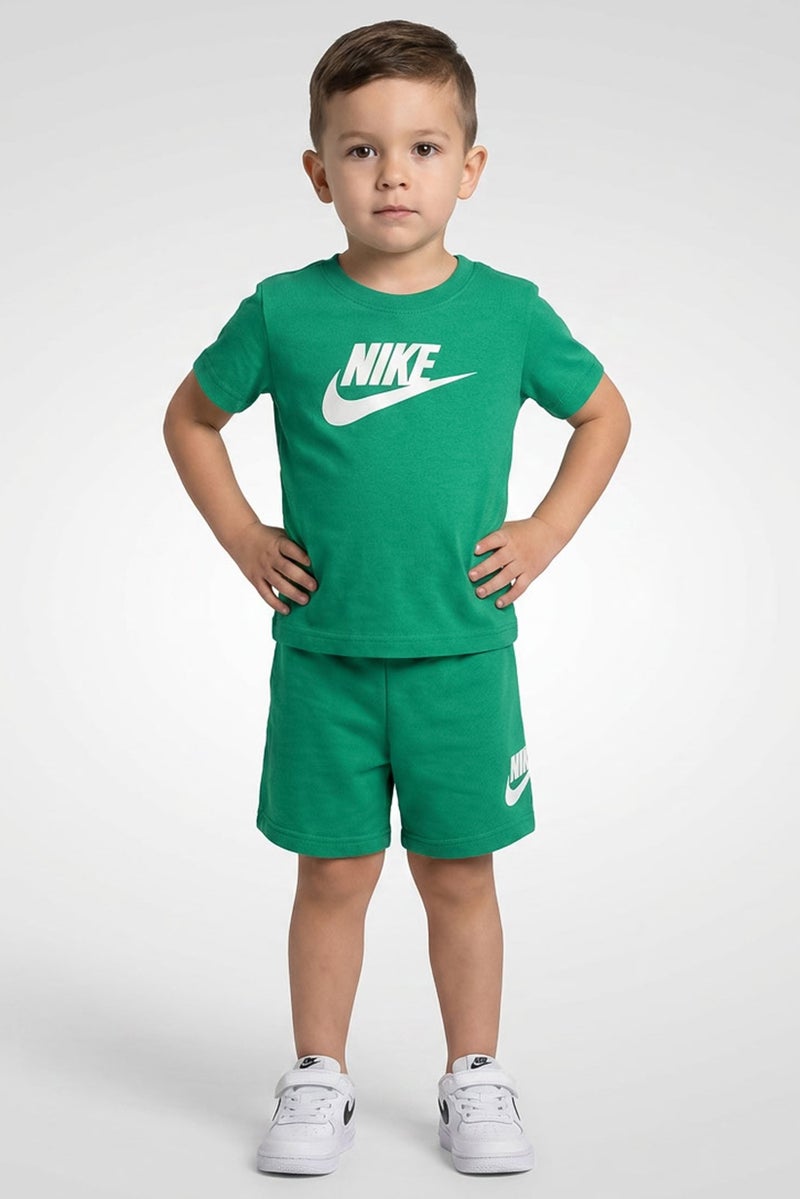 Nike Toddlers Boy 2 Pieces Short Sleeve T-Shirt And Shorts Set, Green - Image 1