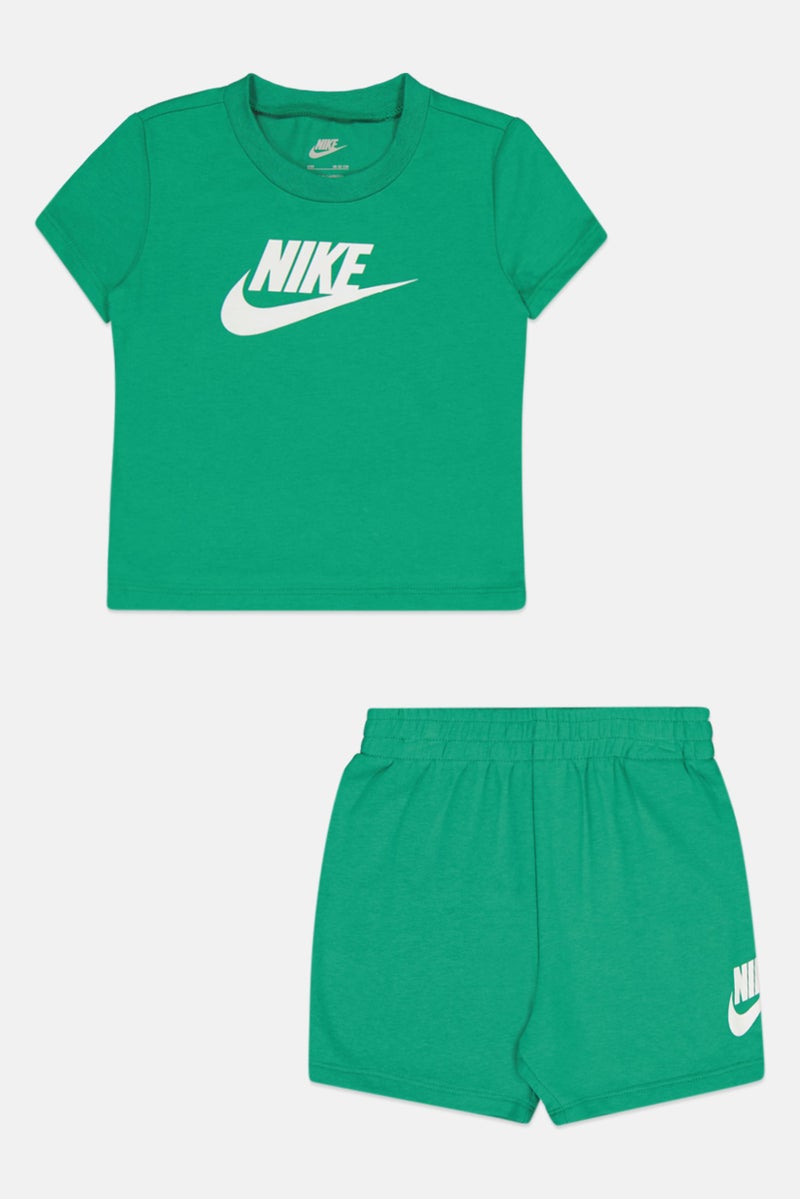 Nike Toddlers Boy 2 Pieces Short Sleeve T-Shirt And Shorts Set, Green - Image 3
