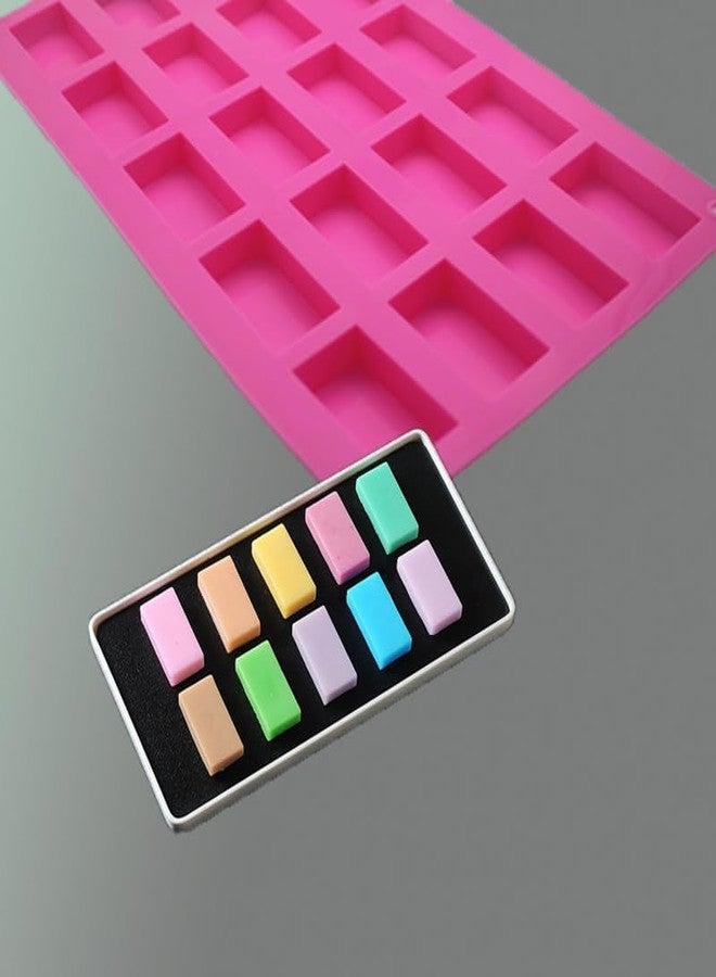 iefoah 2pcs Chocolate Bar Molds Rectangle Silicone Baking Molds for Chocolate Bar Candy Protein bars Ganache Brownie Cheesecake Cornbread Pudding - Image 2
