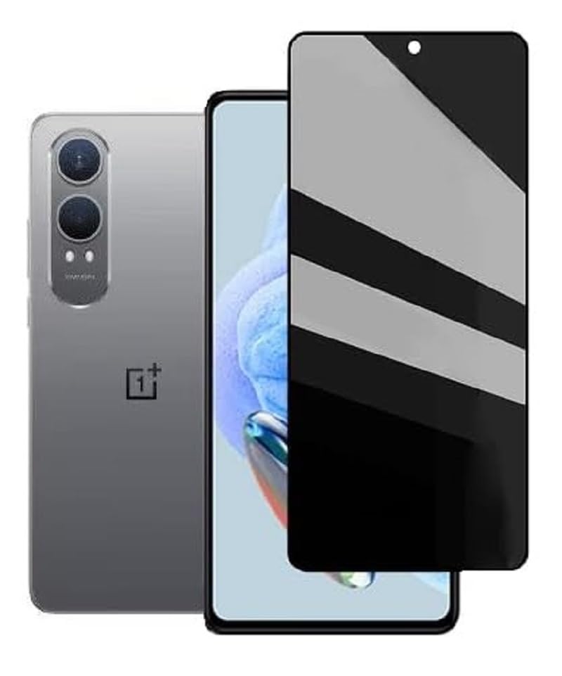 100FIT for OnePlus Nord CE 4 Lite Edge to Edge Anti Spy Privacy Tempered Glass with Easy Installation Kit | Black (Pack of 1) - Image 1