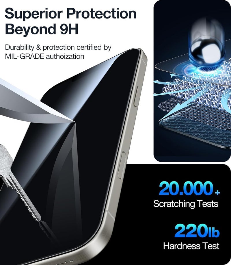 100FIT for OnePlus Nord CE 4 Lite Edge to Edge Anti Spy Privacy Tempered Glass with Easy Installation Kit | Black (Pack of 1) - Image 2