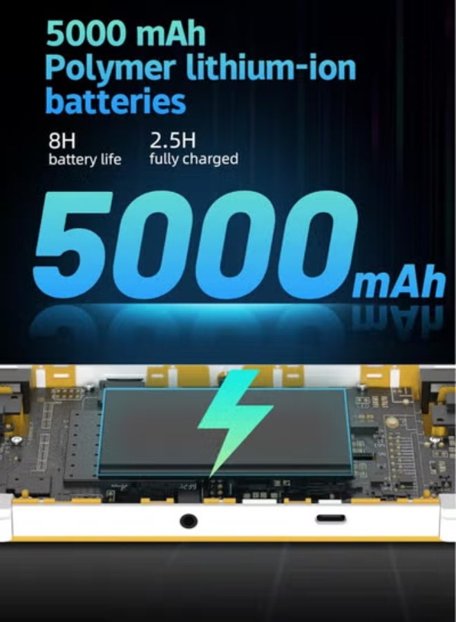 ANBERNIC  RG505 Retro Game Handheld Game Console with 128GB TF-card Built-in 3000+ Games, 4.95-inch OLED Touch Screen with Android 12 System, Unisoc Tiger T618 and Compatible with Google Play Store (Yellow) - Image 4