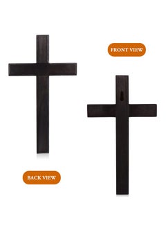 BESPORTBLE BESPORTBLE Wooden Cross, Wall Hanging Cross Decoration Rustic Wall Mounted Jesus Cross Ornament for Home Christian Weddings Party Meditation Decor (Black)  - Image 4