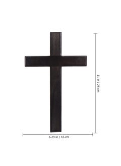 BESPORTBLE BESPORTBLE Wooden Cross, Wall Hanging Cross Decoration Rustic Wall Mounted Jesus Cross Ornament for Home Christian Weddings Party Meditation Decor (Black)  - Image 5