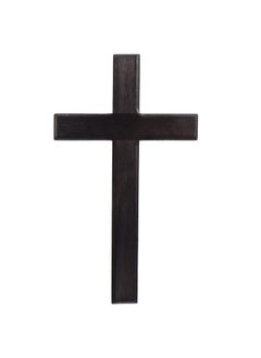 BESPORTBLE BESPORTBLE Wooden Cross, Wall Hanging Cross Decoration Rustic Wall Mounted Jesus Cross Ornament for Home Christian Weddings Party Meditation Decor (Black)  - Image 1