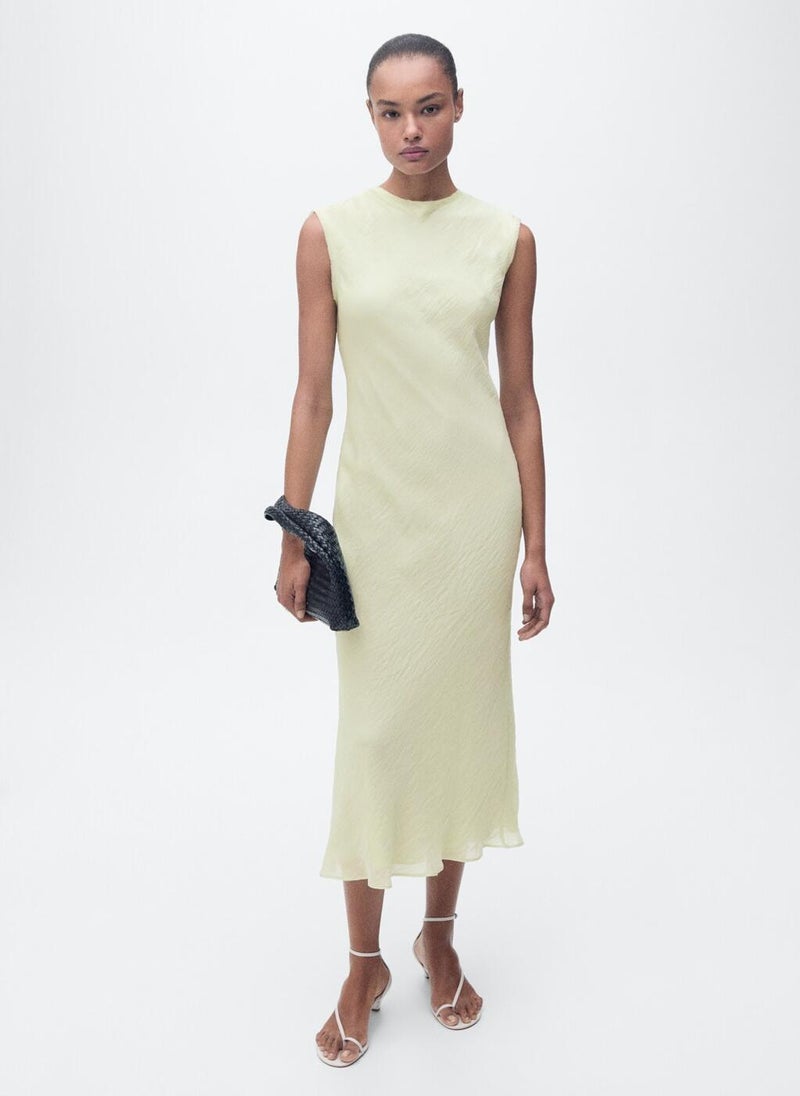 MANGO Wrinkled Effect Midi Dress  - Image 1