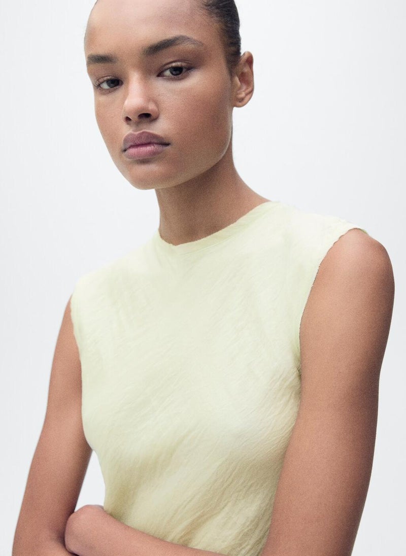MANGO Wrinkled Effect Midi Dress  - Image 4
