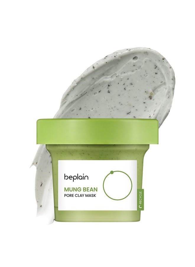 beplain Mung Bean Pore Clay mask (4.05 fl oz, 120ml) | Wash off mask for Blackhead & Whitehead care | Cleanse and visibly tighten pores | Collab with Youtuber LeoJ | Korean Clay Mask | k-beauty - Image 1