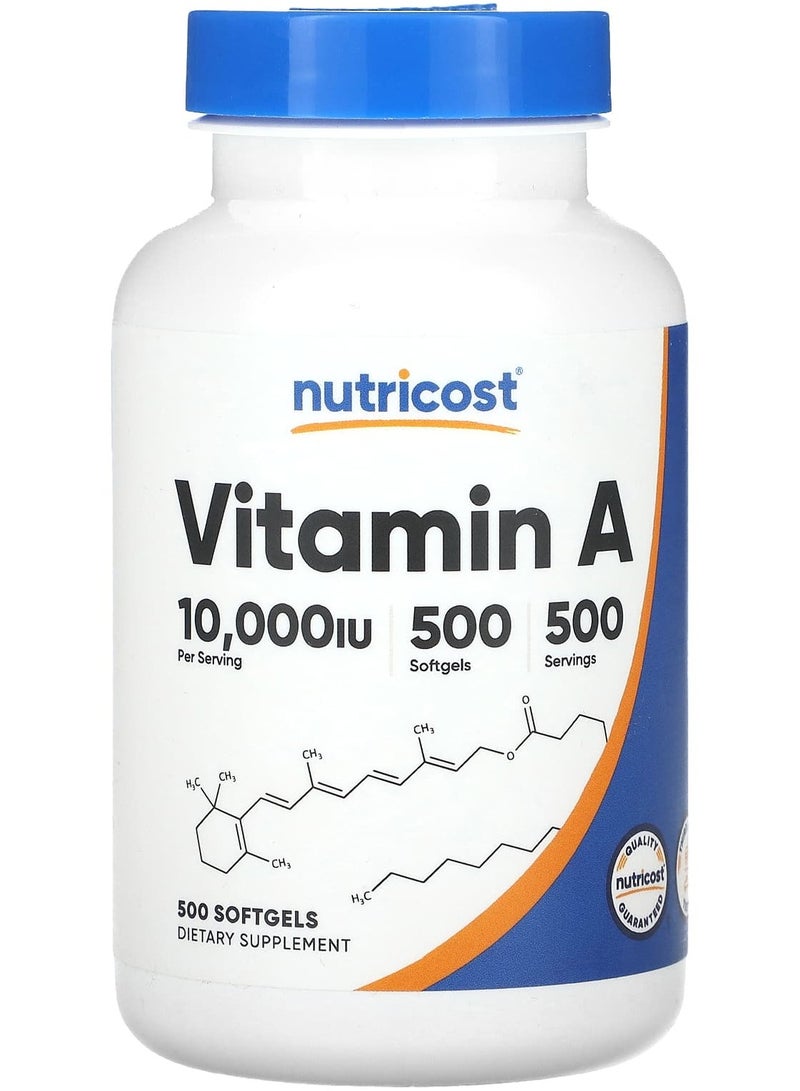Vitamin A, 10,000 IU, 500 Softgels