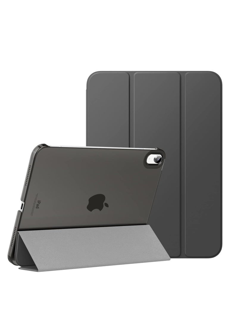 MIXDE iPad (A16) 11th Generation Case 11 Inch 2025 iPad 10th Generation Case 10.9 Inch 2022 Slim Stand Hard PC Translucent Back Shell Smart Cover Support Touch ID Auto Wake/Sleep Black - Image 1