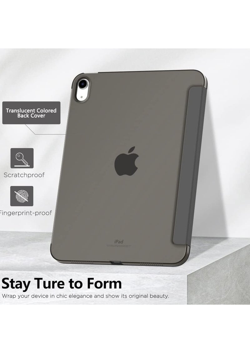MIXDE iPad (A16) 11th Generation Case 11 Inch 2025 iPad 10th Generation Case 10.9 Inch 2022 Slim Stand Hard PC Translucent Back Shell Smart Cover Support Touch ID Auto Wake/Sleep Black - Image 5