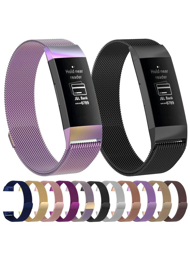 إيروريكس سوار ساعة مغناطيسي من الفولاذ المقاوم للصدأ لساعة FITBIT Charge 3، المقاس: صغير، 187 × 18 مم - Image 5