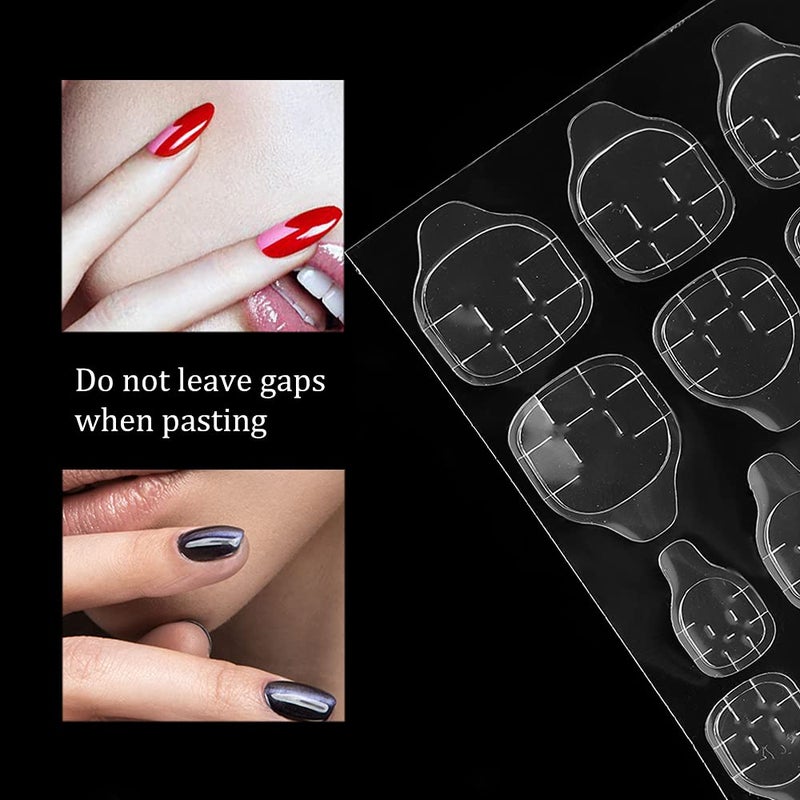 EBANKU 50Sheets Nail Adhesive Tabs, Double-Side Nail Glue Stickers for Press on Nail Sticky Tabs Waterproof Breathable Jelly Adhesive Tabs Manicure -1200Pcs - Image 4