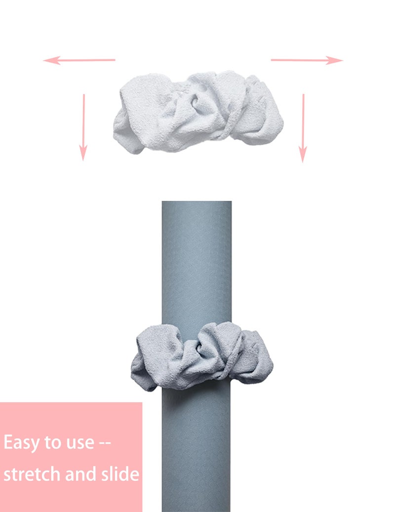 Mirmire Yoga Mat Scrunchie - Holds Your Yoga Mat in Style - Soft & Luxurious Fabric - Fits All Standard Yoga Mats Light Blue - Image 2