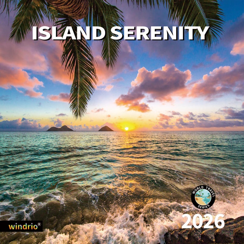 windrio 2026 Wall Calendar,Calendar 2026, November 2025 - December 2026, Wall Calendar Island Serenity, 12" x 24" Opened,Full Page Months Thick & Sturdy Paper for Gift Perfect Calendar Organizing & Planning - Image 1