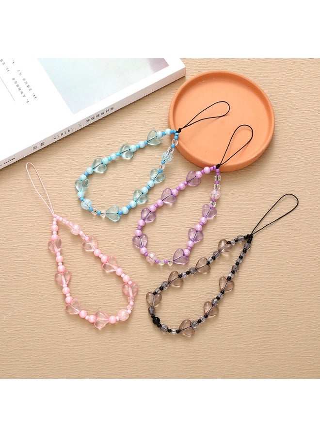 NIBEMINENT Phone Charm/ Chain Strap for Women Girls, Love Cell Phone Case Lanyard Wrist Strap - Image 2