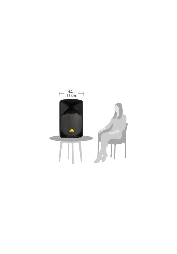 Behringer Eurolive B112D Active 2-Way 12" PA Speaker System with Wireless Option and Integrated Mixer, Black - Image 3