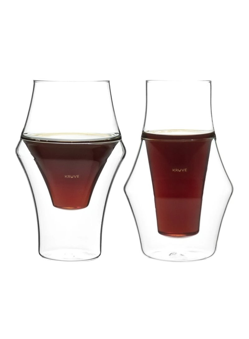 Kruve Excite & Inspire Coffee Glass, Double-Walled Hand-Blown Borosilicate Glass, For Improved Mouthfeel - 150ml - Image 1