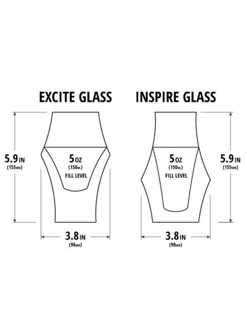 Kruve Excite & Inspire Coffee Glass, Double-Walled Hand-Blown Borosilicate Glass, For Improved Mouthfeel - 150ml - Image 2