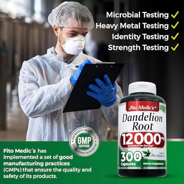 FITO MEDIC'S Dandelion | Dandelion Root Capsules | 300 Capsules | Concentrated Extract | Highly Absorbable Herbal Supplement - Image 5