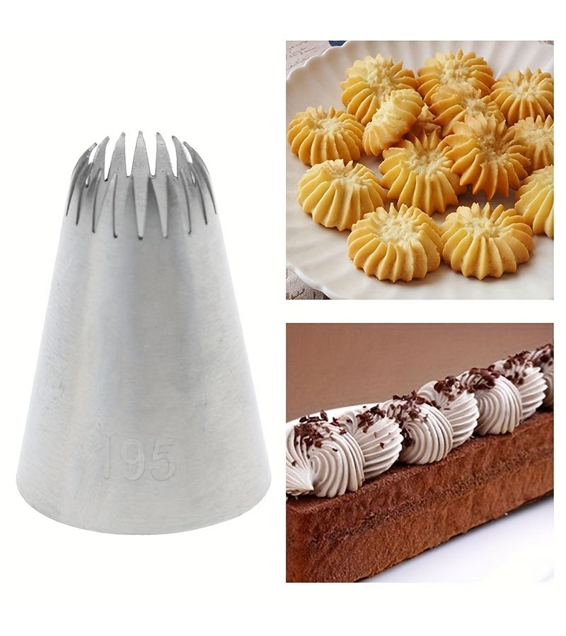 1pc Stainless Steel Cake Icing Piping Nozzle Decor Tip For Professional Baking - Image 2