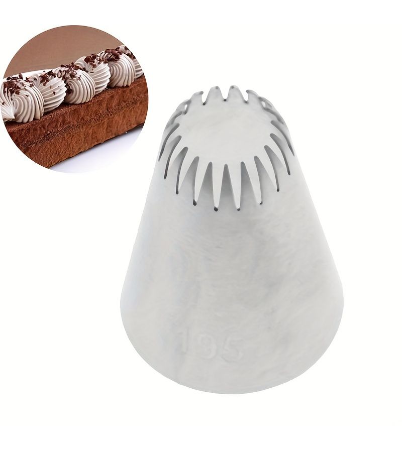 1pc Stainless Steel Cake Icing Piping Nozzle Decor Tip For Professional Baking - Image 1