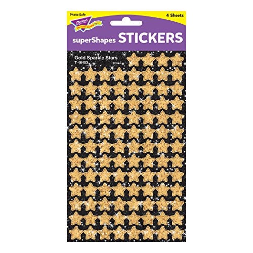 TREND enterprises, Inc. Gold Sparkle Stars superShapes Stickers-Sparkle, 400 ct - Image 3