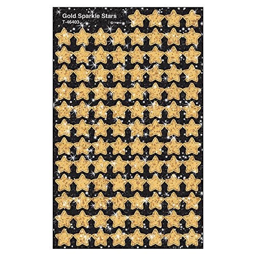 TREND enterprises, Inc. Gold Sparkle Stars superShapes Stickers-Sparkle, 400 ct - Image 1