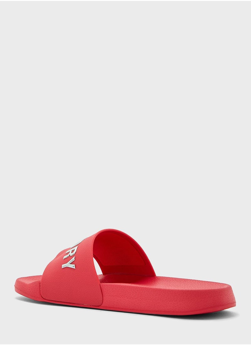 Superdry - Code Logo Vegan Pool Slide Flip Flops - Image 1