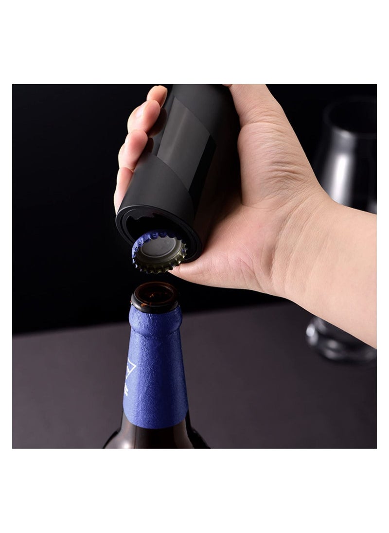 نيبمينينت - 【2 PACK】 Push Down-Pop Off Beer Bottle Opener with Cap Catcher, No Damage to Caps，Automatic Decapitator Beer/Soda Top Openers，One-Hand Easy/Funny Lid Open,Cool Bartender Tools - Image 1