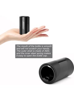 نيبمينينت 【2 PACK】 Push Down-Pop Off Beer Bottle Opener with Cap Catcher, No Damage to Caps，Automatic Decapitator Beer/Soda Top Openers，One-Hand Easy/Funny Lid Open,Cool Bartender Tools  - Image 3