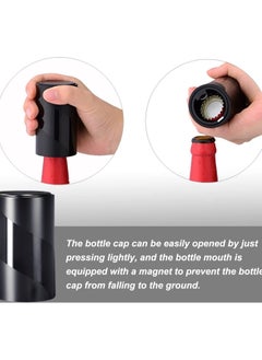 نيبمينينت 【2 PACK】 Push Down-Pop Off Beer Bottle Opener with Cap Catcher, No Damage to Caps，Automatic Decapitator Beer/Soda Top Openers，One-Hand Easy/Funny Lid Open,Cool Bartender Tools  - Image 4