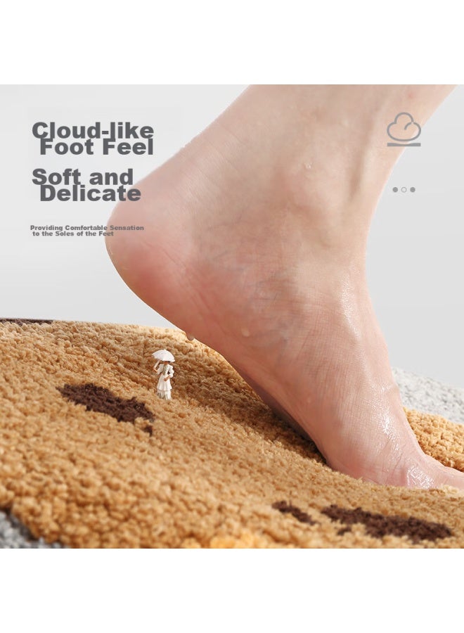 Dajiang Bathroom Mat, Toilet Mat, Bathroom Floor Mat, Absorbent Foot Mat, Non-slip, 45x65cm - Image 3