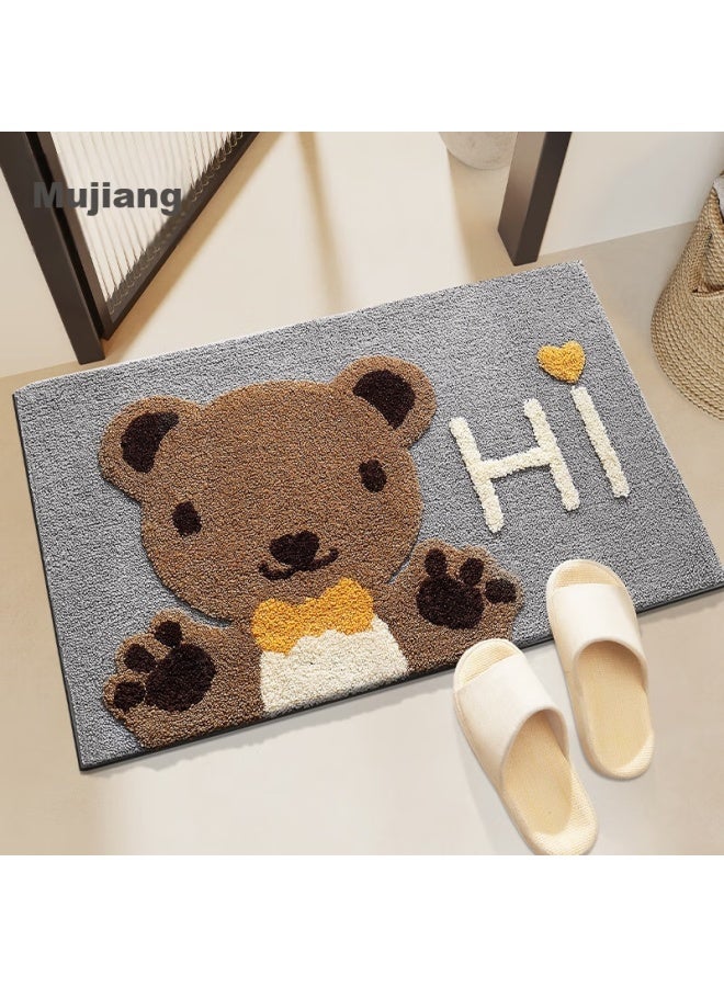 Dajiang Bathroom Mat, Toilet Mat, Bathroom Floor Mat, Absorbent Foot Mat, Non-slip, 45x65cm - Image 1